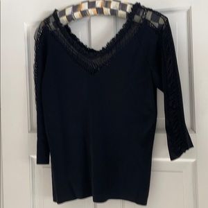 Black knit top